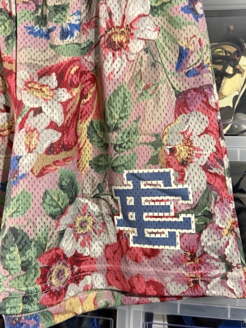 Eric Emanuel EE Floral Mesh Basketball Shorts Multicolor Drawstring